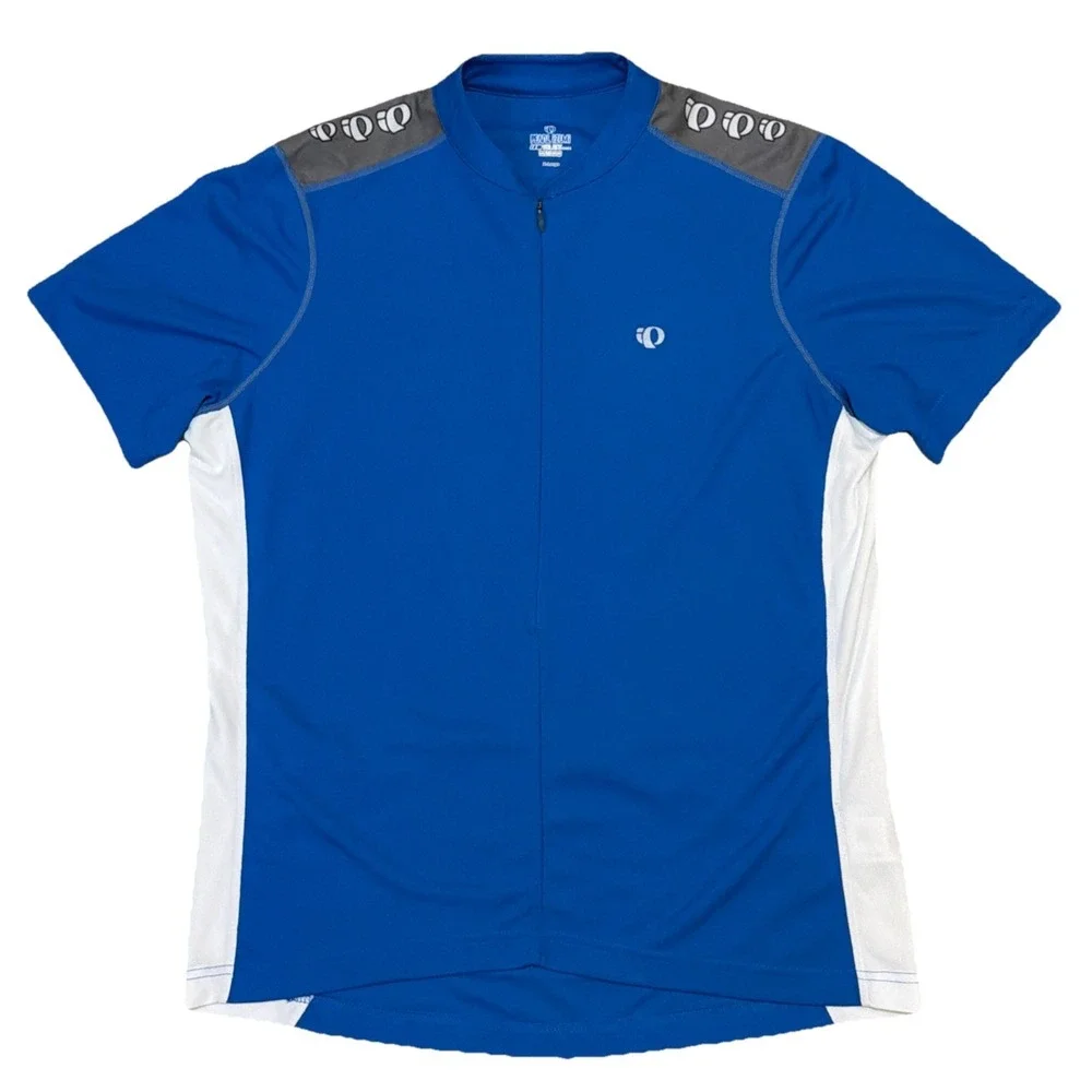 Pearl Izumi SELECT‎ Cycling Jersey Top Blue Reflective 1/2 Zip Mens XL